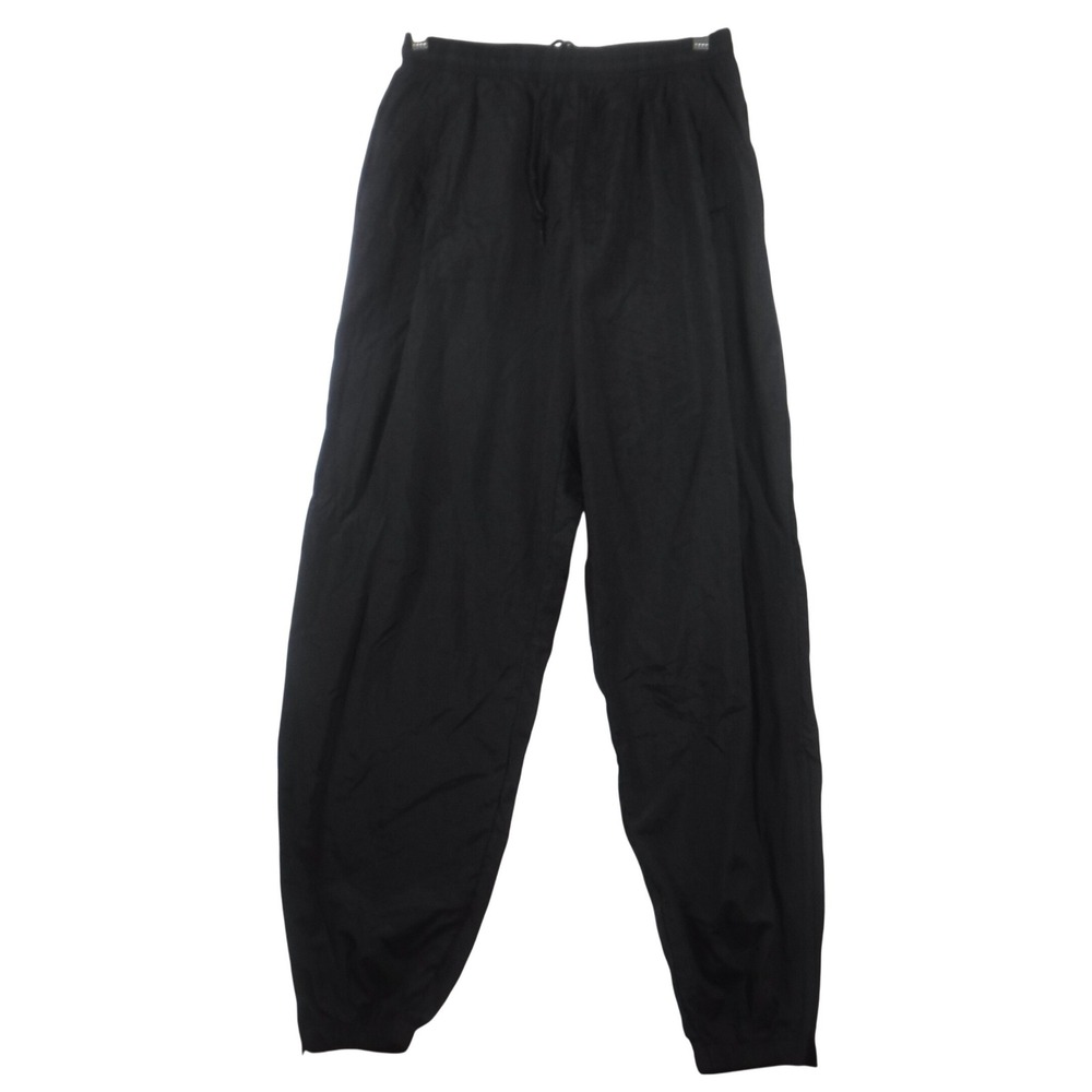 Vintage Nike Pants Mens Large Black Track Unlined Windbreaker Jogger Baggy 90s